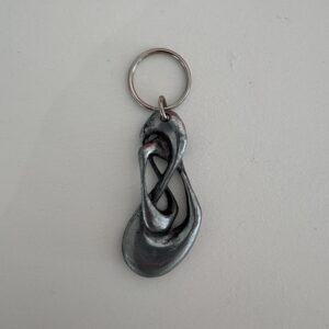 Abstract Four Kiwi Keyring